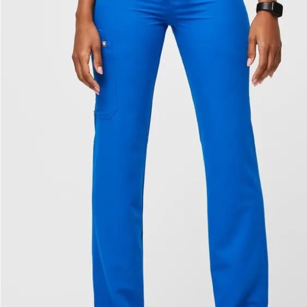 Figs royal blue kade cargo pants